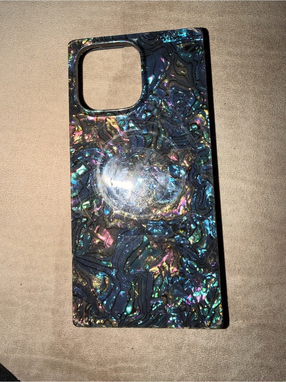 Iridescent Black Multi-Color Phone Case - Sleek Protective Cover iphone 16 pro
